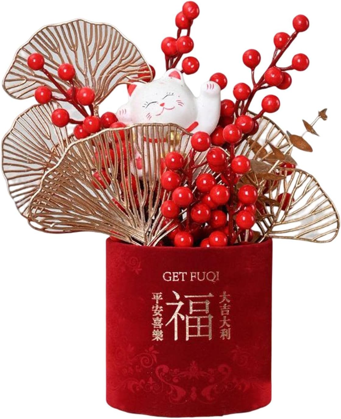 MagiDeal Chinese Style Flower Basket Ornament Table