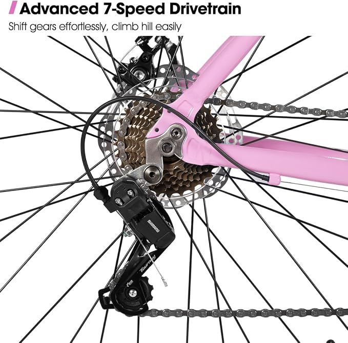 Bicicleta híbrida Hiland 700C para ciudad y fitness miniatura 4