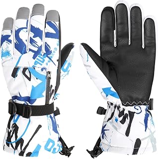 TRIWONDER Kids Ski Gloves, Insulated Winter Snow Gloves for Boys Girls | Water-Resistant, Windproof Design with Adjustable Wrists, Warm Plush Lining and Durable Palm Grip for Snowboarding & Sledding