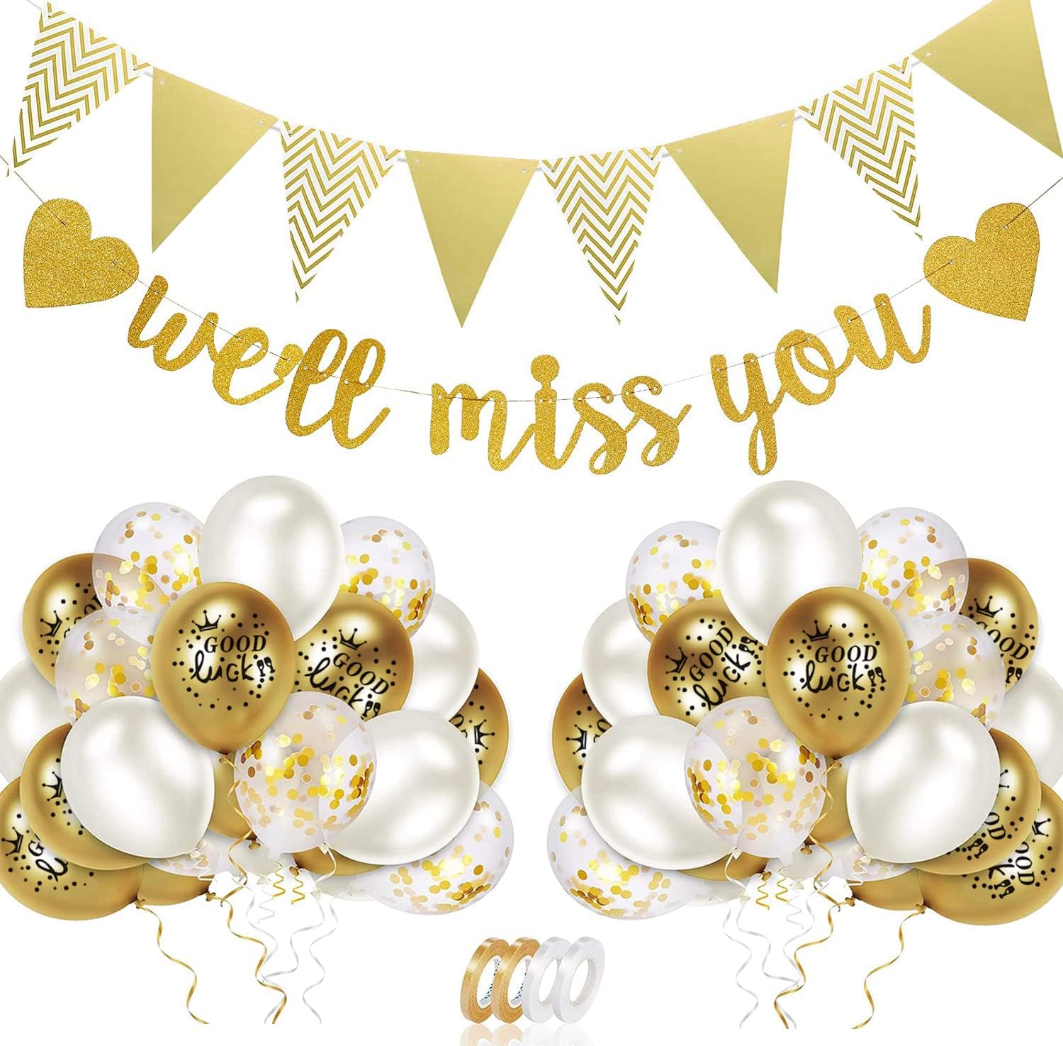 ParPix We Will Miss You Servietten - 20 Stk Ruhestand Deko Schwarz-Gold