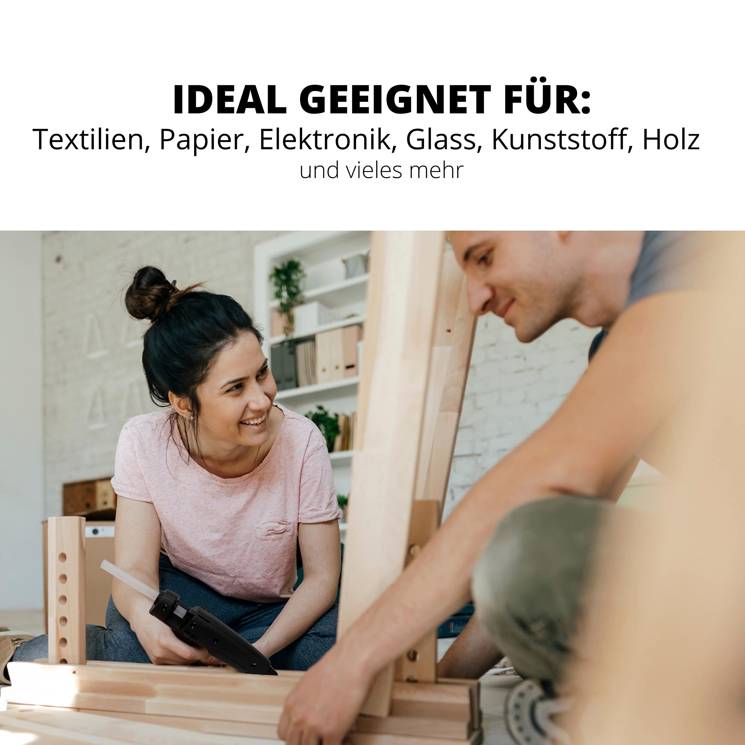 JubaX 50 bastoncini di colla a caldo di alta qualità, per piccole pistole a colla. Cartucce trasparenti per un collegamento extra forte, ideali per decorare e bricolage. Made in Germany