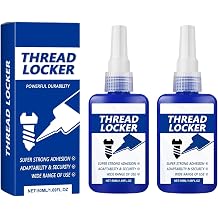 Ninnyi 2 Pcs Thread Lock Blue, 2x50ml Removable Blue Threadlocker for Nuts, Bolts and Metal Fasteners, Avoid Losening and Leakage