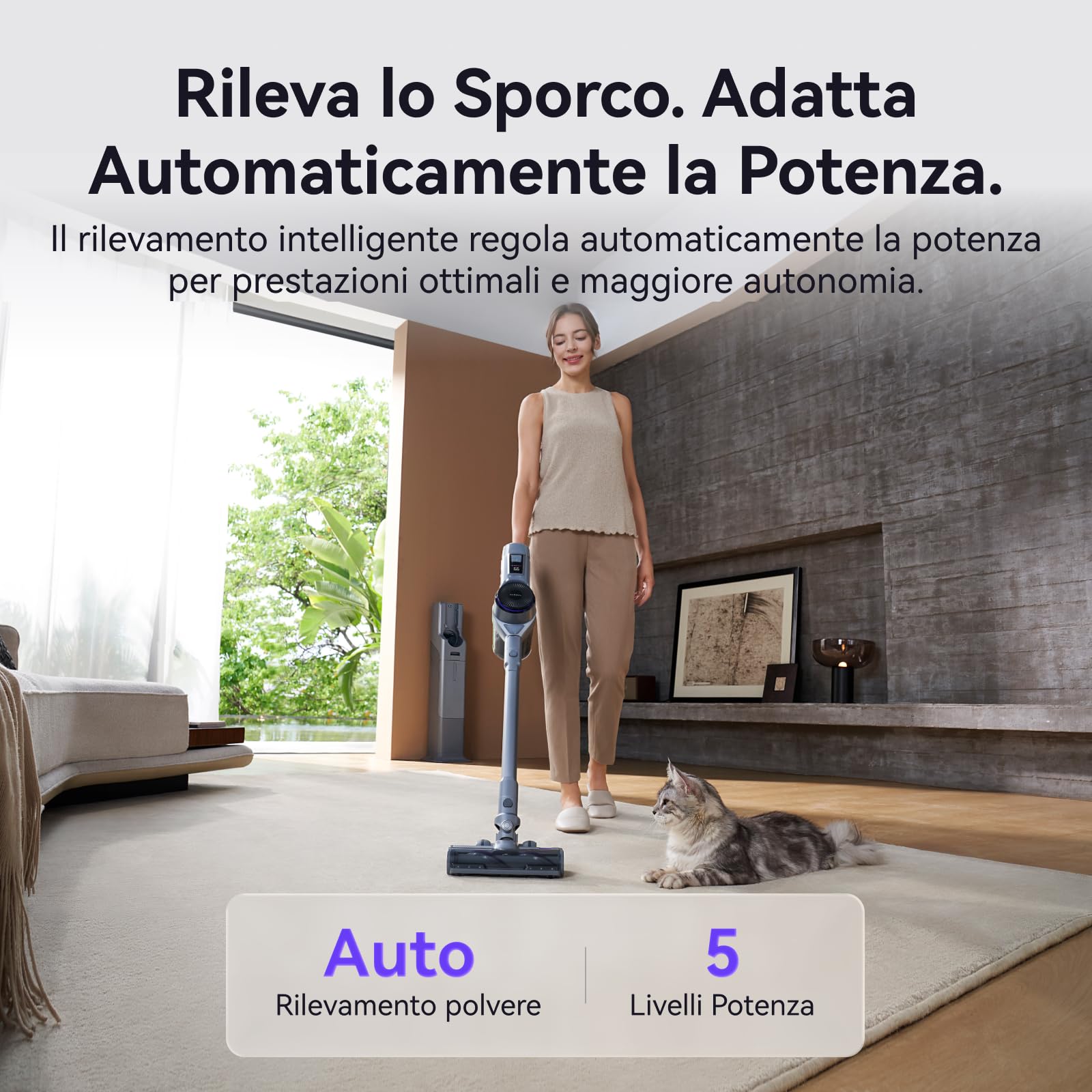 NARWAL V40 Station Aspirapolvere Senza Fili, 28000PA / 220AW, Autonomia 120 minuti, Tecnologia Anti-groviglio per peli di Animali, Manutenzione Zero per 100 Giorni, Testina Multifunzione