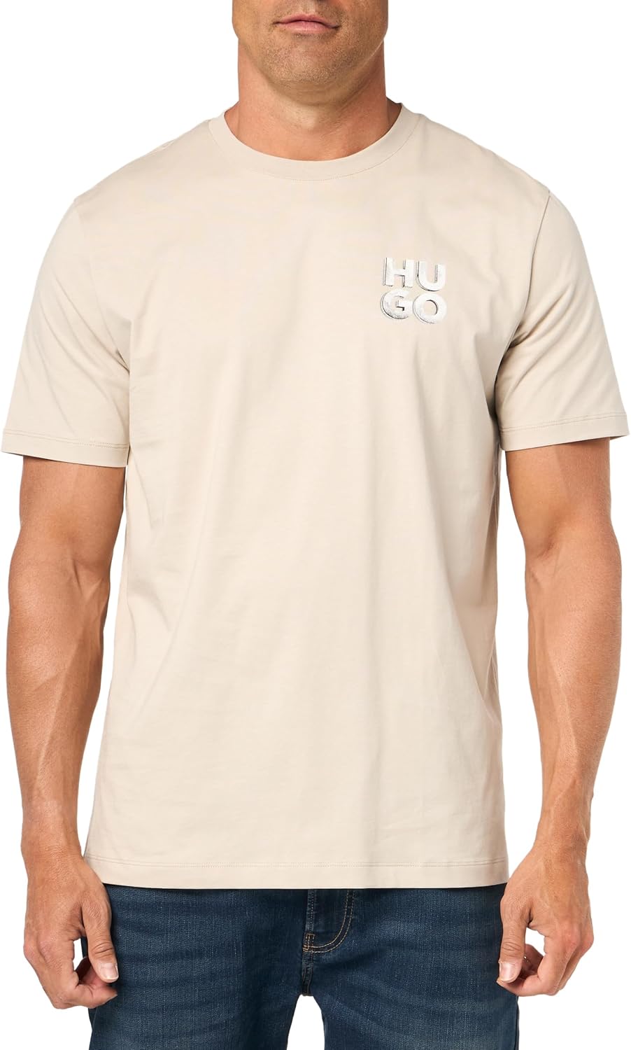 Hugo Men's Stacked Logo Short Sleeve Tshirt