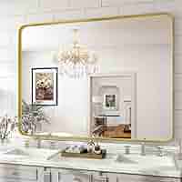 Specchio Da Parete Koonmi 90x60 Cm Con Cornice Nera - Vetro Often 3mm, Per Bagno, Ingresso O Camera - Foto 4