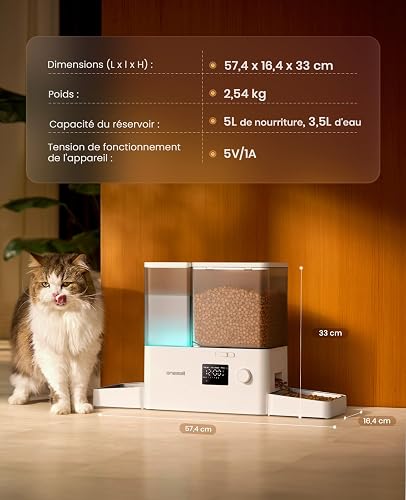 oneisall Distributore automatico per gatti e acqua - 8
