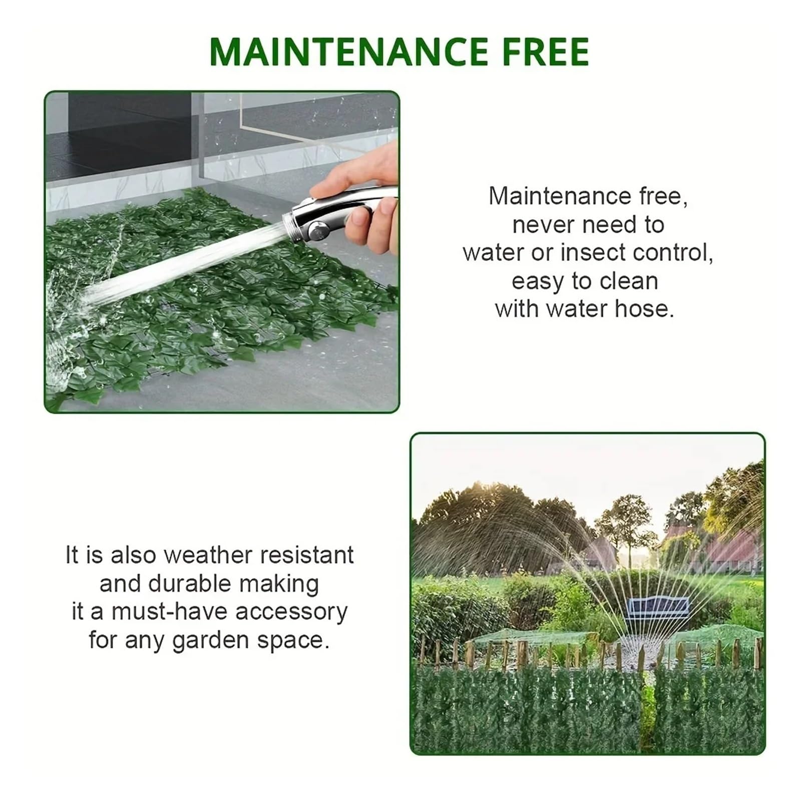 Valla retráctil de Hiedra Artificial de 3 Metros for privacidad - Pantalla de Hojas Verdes for Patio, Ideal for Balcones y Paredes Exteriores