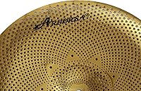 Vista 4 de Arborea Platillo de Bajo Volumen 18" China Silenciado Dorado Platillo de Batería Para Práctica