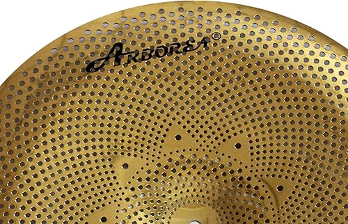 Miniatura 4 de Arborea Platillo de chapoteo de bajo volumen 10 pulgadas práctica Splash platillo dorado mudo Splash platillo para batería conjunto