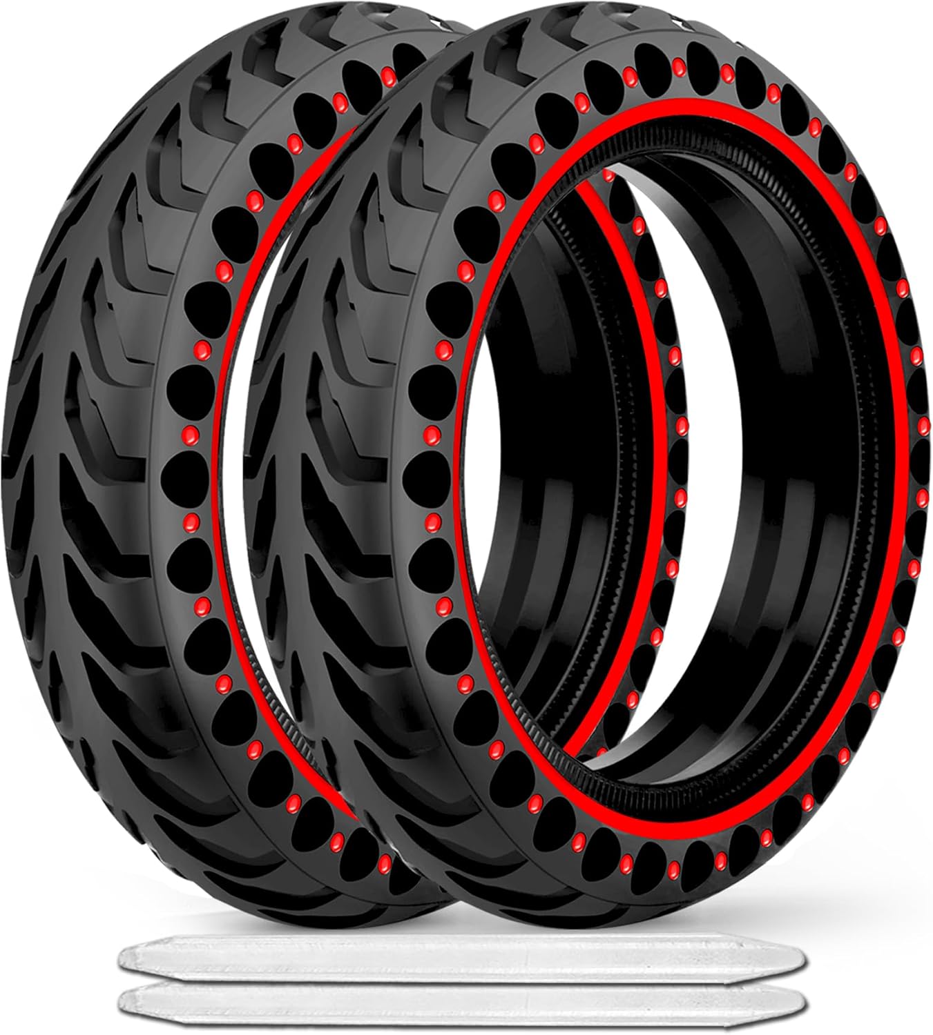 2-Pack 50/75-6.1 Scooter Tires Tubeless