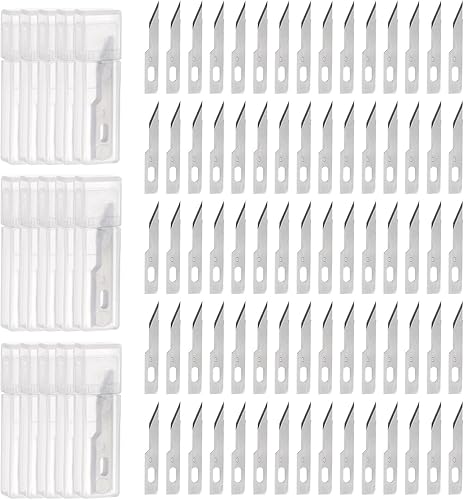 HARFINGTON 40 cuchillas de repuesto para cuchillos Exacto #3, cuchillas de repuesto de precisión Exacto, cuchillas de repuesto para bricolaje, arte,