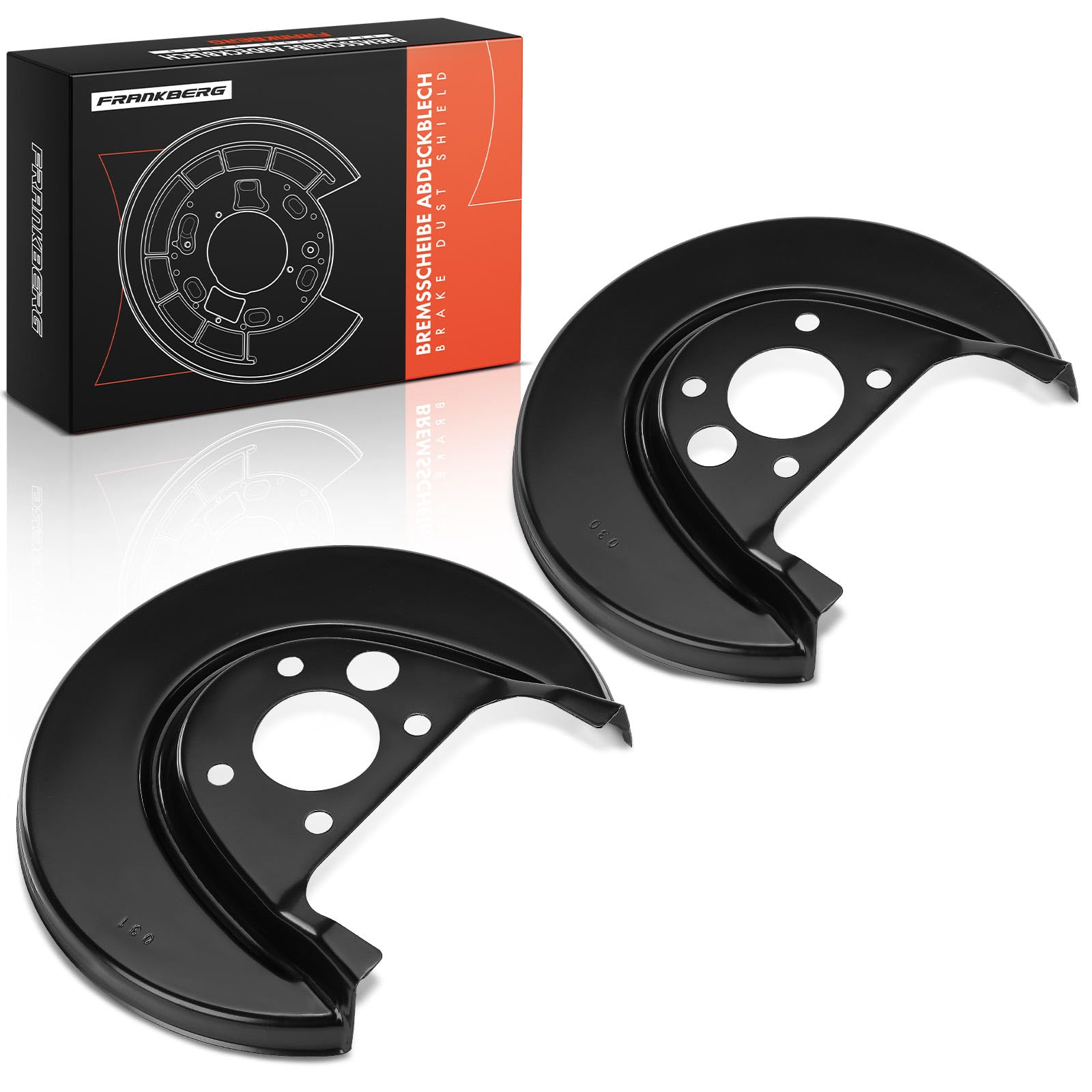 Frankberg 2x Ankerblech Deckblech Hinten Links Rechts Kompatibel mit A3 8L1 1.6L-1.9L 1996-2003 TT 8N3 1.8L 1998-2006 Fabia II 542 1.2L-1.9L 2006-2014 Replace# 1J0615612D