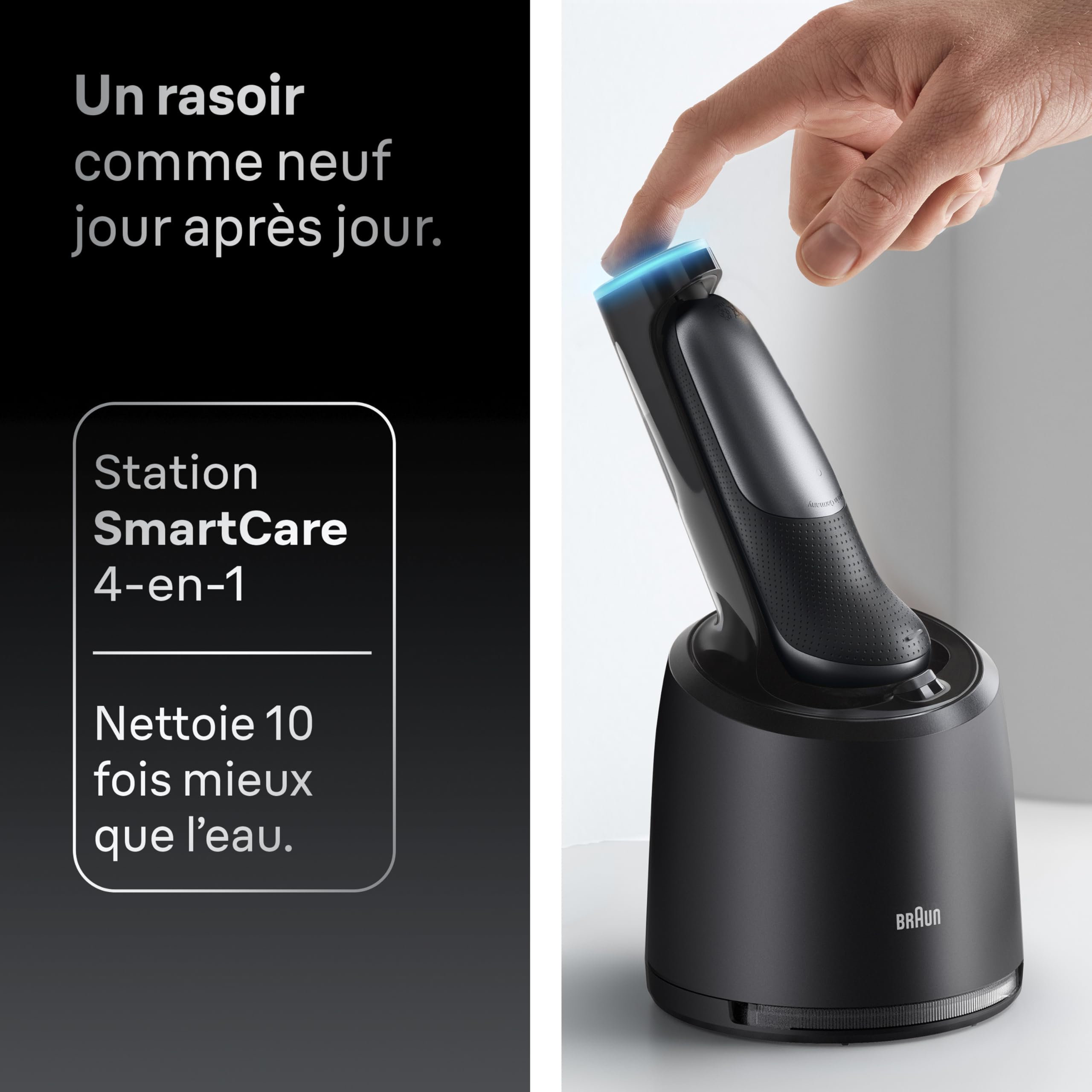 Braun Rasoir Electrique Homme Series 7 72-C7200CC Or | Etanche, 3 Modes de Rasage, Lames Flexibles, sans Fil, Etui de Voyage, Station Nettoyante, Accessoire Tondeuse de Précision