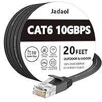 Vista 57 de Cable Ethernet Cat 6 de 50 pies, para exteriores e interiores de 10 Gbps compatible con red Cat7, cables de conexión LAN RJ45 de Internet, cable