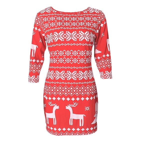 Women Christmas Party Dresses Xmas Tree 