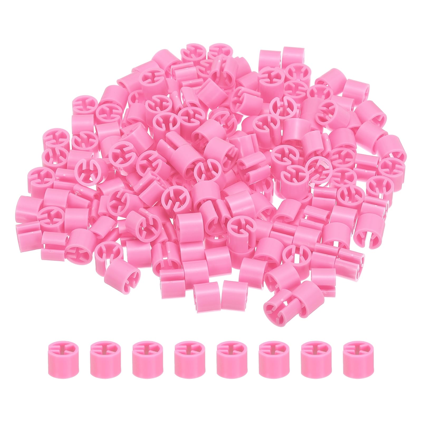 Etiquetas de plástico en blanco rosa neón para organizar percheros comerciales de 3mm