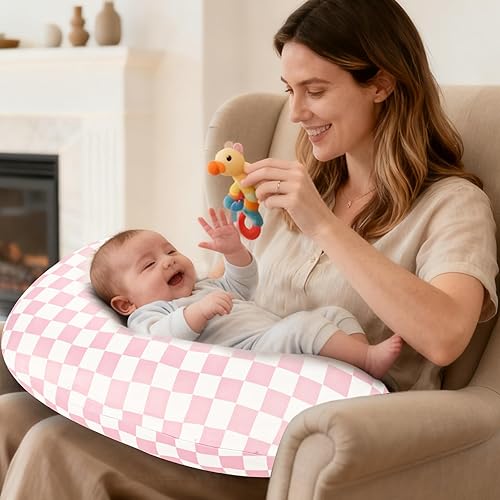 Miniatura 2 de Funda de almohada de lactancia, fundas de lactancia extraíbles para almohadas de lactancia, ajuste elástico y suave para bebés recién nacidos,