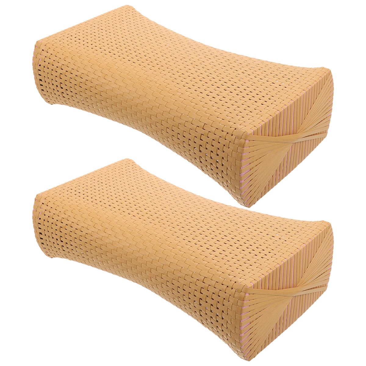 Oreiller de sauna en rotin tressé lot de 2 coussins ergonomiques grand format