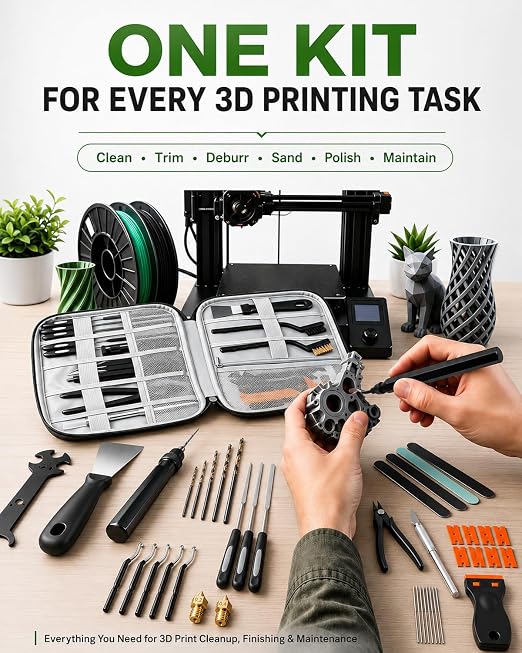 Kit herramientas para impresora 3D 64 piezas miniatura 8