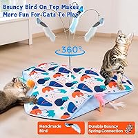 Vista 4 de Interactive Cat Toys, Hide-and-Seek Automatic Cat Toy, Rechargeable Three-in-One Suitable for Kitten Toys to Interact and Play Automatically, with A