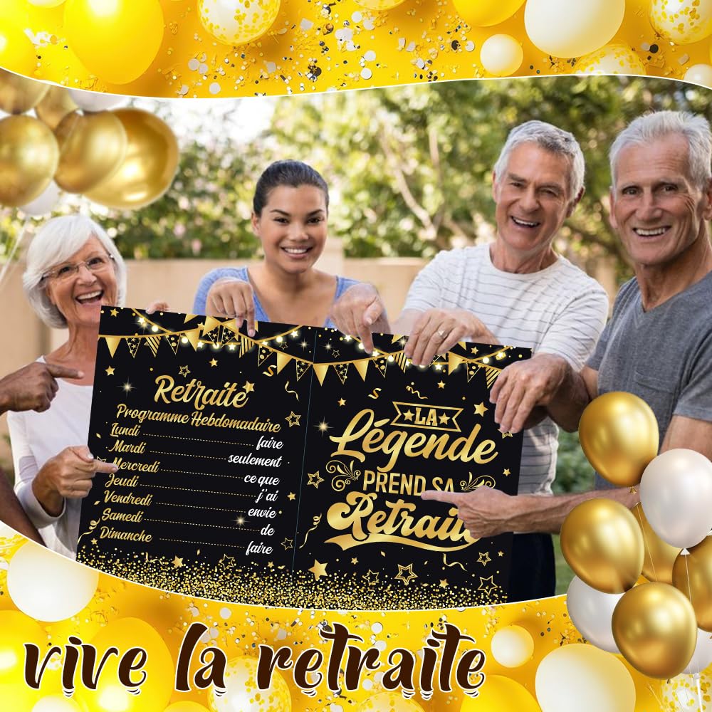 Biglietto di pensionamento grande, regalo di addio al lavoro per uomini e donne, decorazione