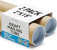 Vista 10 de MagicWater Supply Tubo de correo – 2 pulgadas x 15 pulgadas – Kraft – Paquete de 12 – para envío y almacenamiento de carteles, artes, manualidades