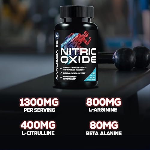 Miniatura 22 de Suplemento de óxido nítrico extra fuerte L Arginina 1300 mg - Malato de citrulina, AAKG, beta alanina - Para crear masa muscular sin refuerzo, te da
