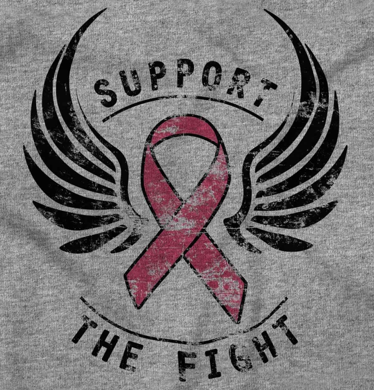 Support The Fight Breast Cancer Pink Hoodie Sweatshirt Women