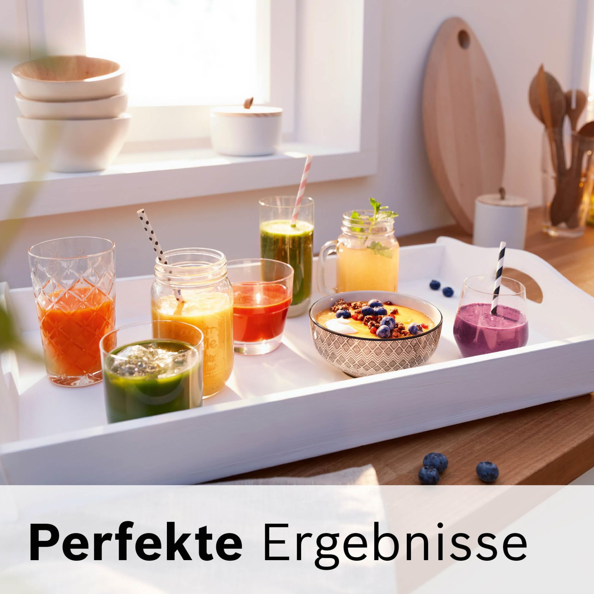 Bosch Standmixer Smoothie Maker, 1200 W, 1,5l Kunststoff-Mixbehälter, weiß, spülmaschinenfeste Teile, 30.000 U/min, Made in Europe, VitaPower Serie 4 MMB6141W