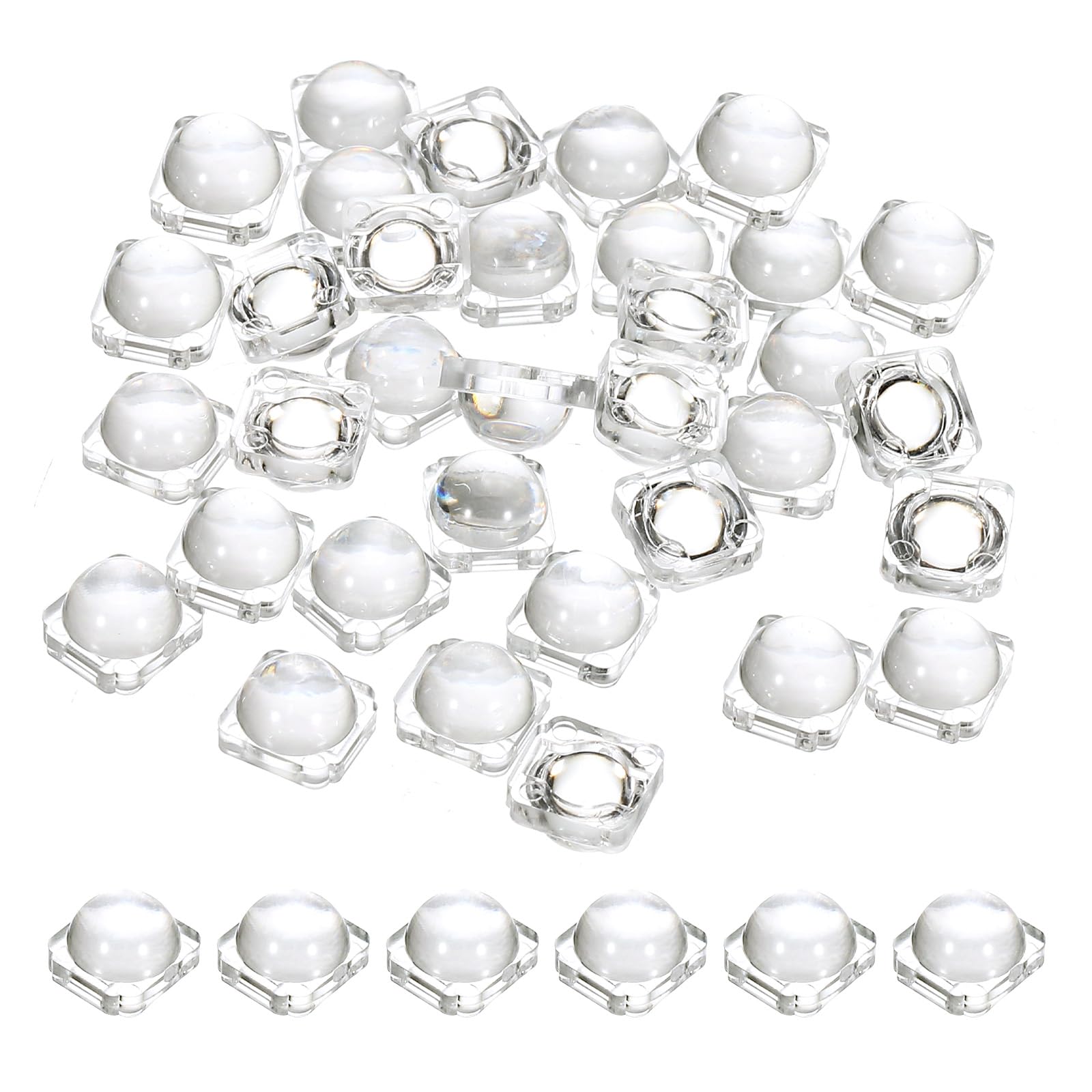 PATIKIL LED Convex Lens, 50 Pack 60 Degree Beam Angle Acrylic LED Optical Convex Condenser Lens for 5730 LED Strip Lamp Beads