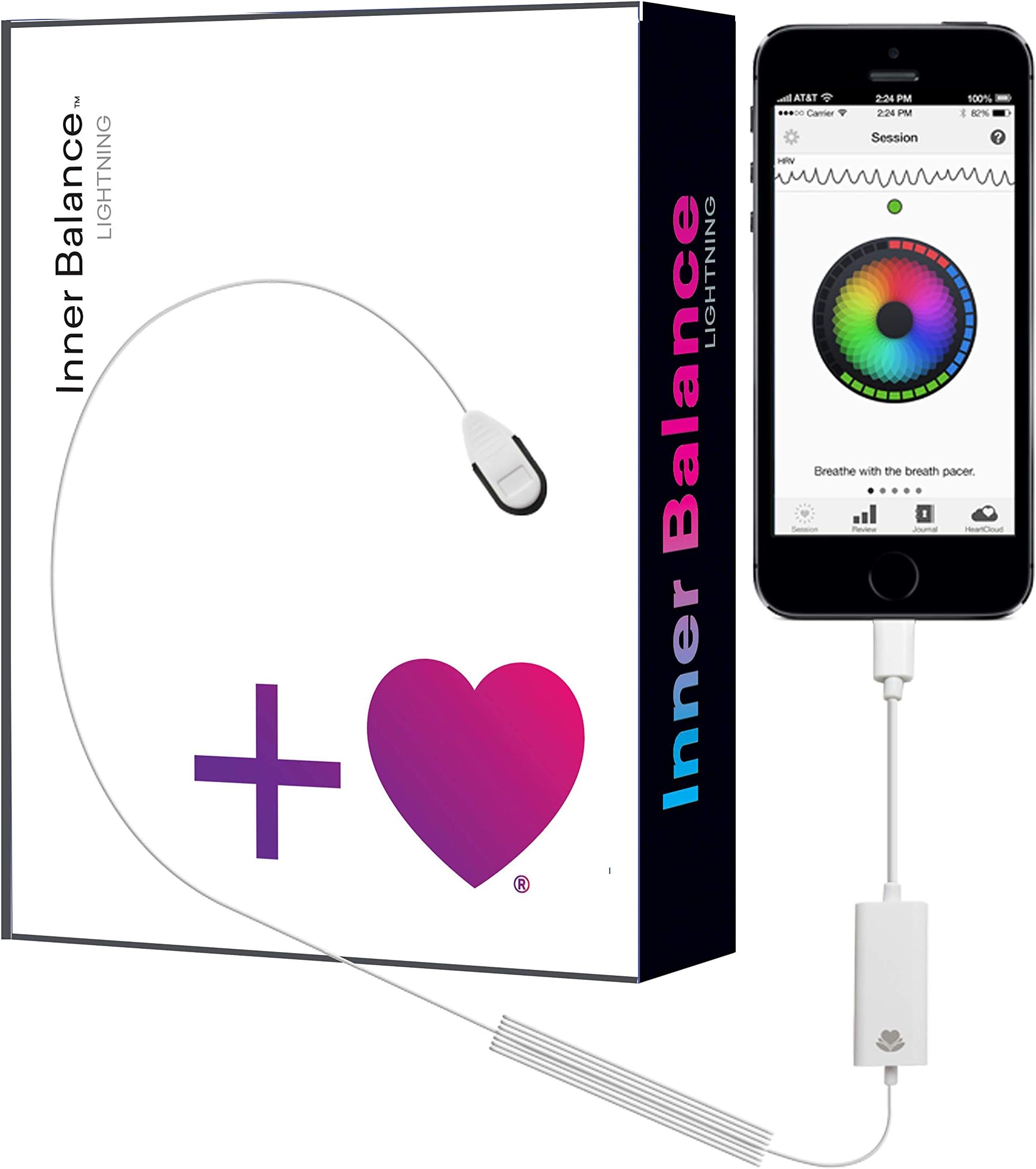 HeartMath Inner Balance-Lightning Sensor for Iphone5 and Ipad Air by HeartMath
