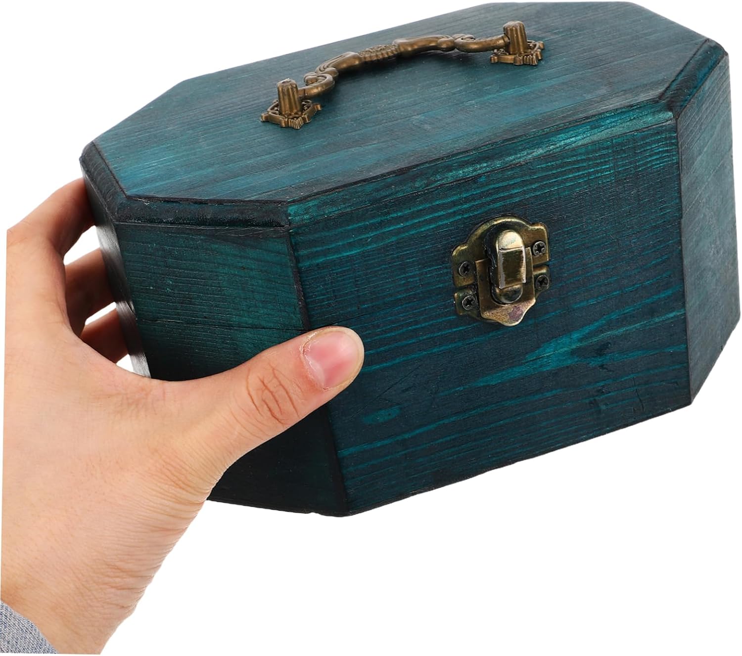 Retro Wooden Jewelry Holder Vintage Trinket Box Jewelry Box for Earrings Pendants Compact Storage Organizer