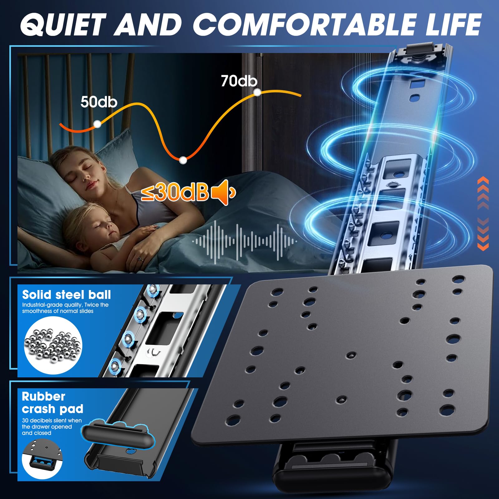 Taschentür-Hardware-Schieber für Schränke mit Scharnieren, magnetische, robuste Schieber, Hardware-Kit für Küchenmöbel und versenkte Türen, leiser einziehbarer Schrank-Rebounder, 55,9 cm, Set