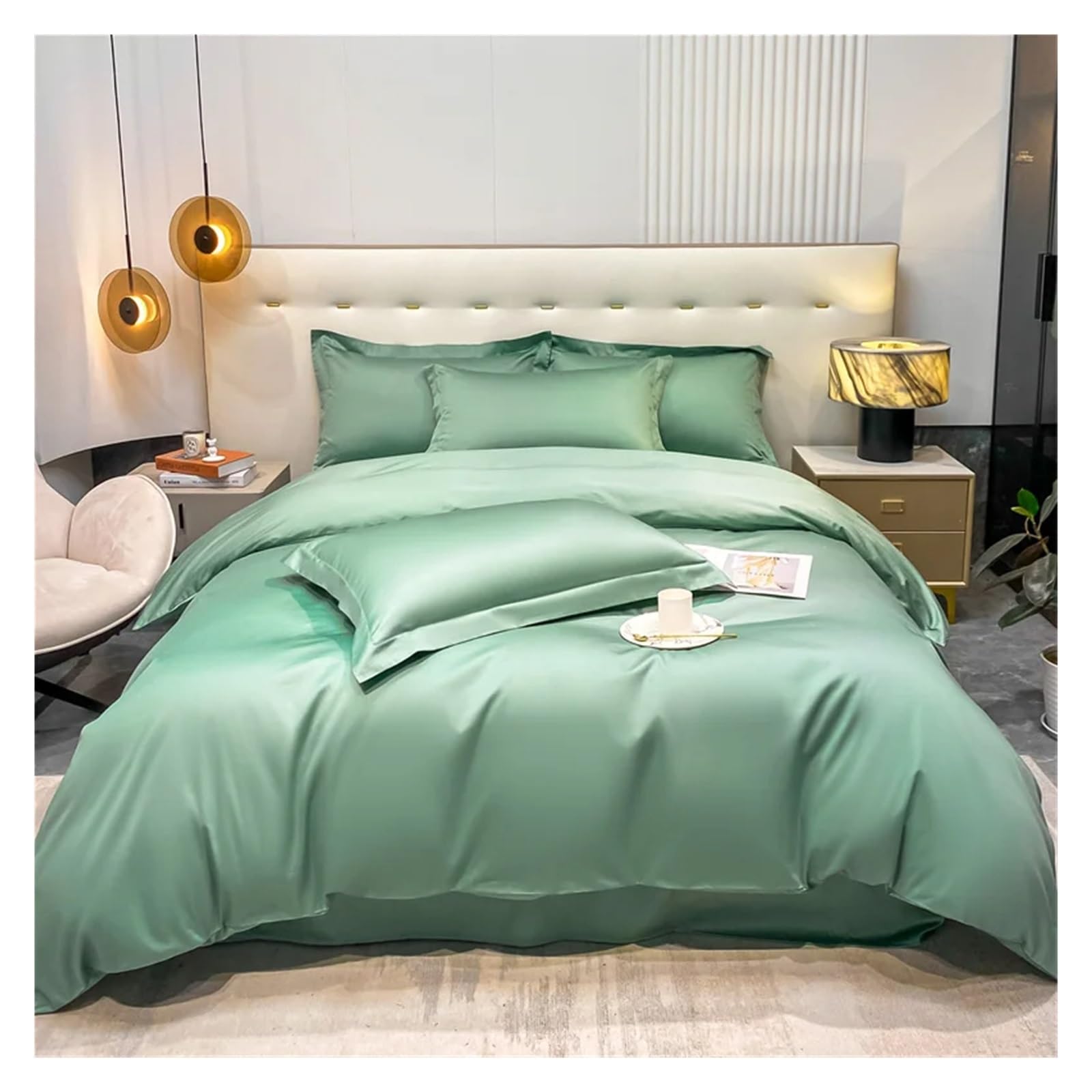 Sbcgfy C Bed Four Pieces Set, 1000T Egyptian Otton Duvet Over, Quilt Over Omforter Over 150 * 200 220 * 240 Bedding Set Pillowcases Without Bedsheet,-150 * 200
