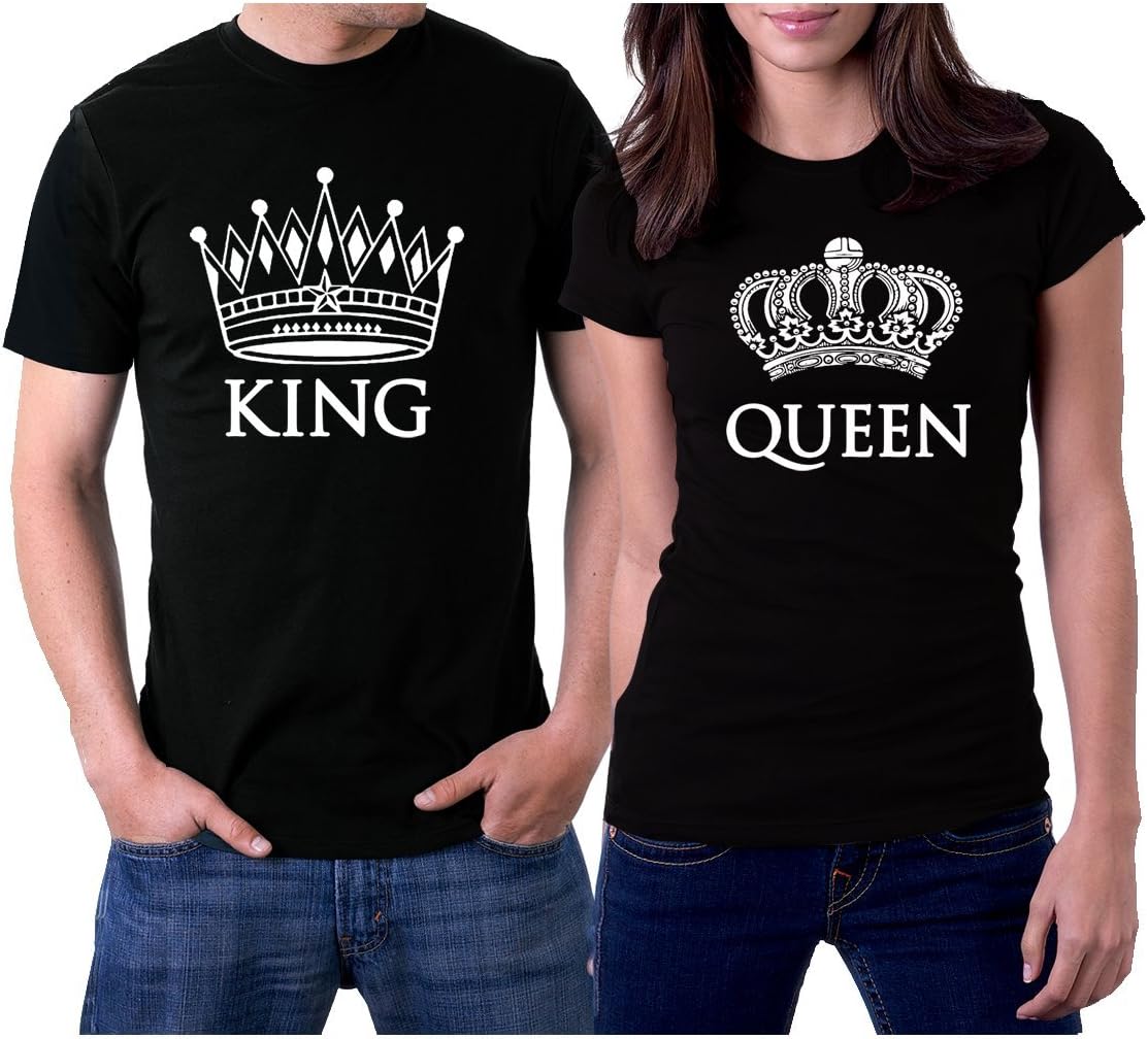 King Queen Shirts Set for Couples Matching T-Shirts