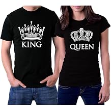 King Queen Shirts Set for Couples Matching T-Shirts
