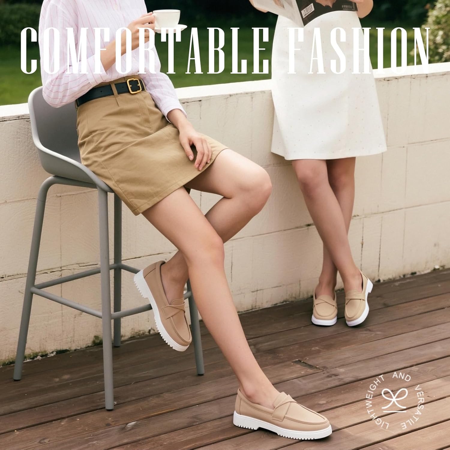 Women’s Casual Slip-On Loafers – Lightweight Cushioned Walking Flats with Soft Fabric Upper and Rubber Sole, Comfy Everyday Shoes for Work & Weekend - Image 2