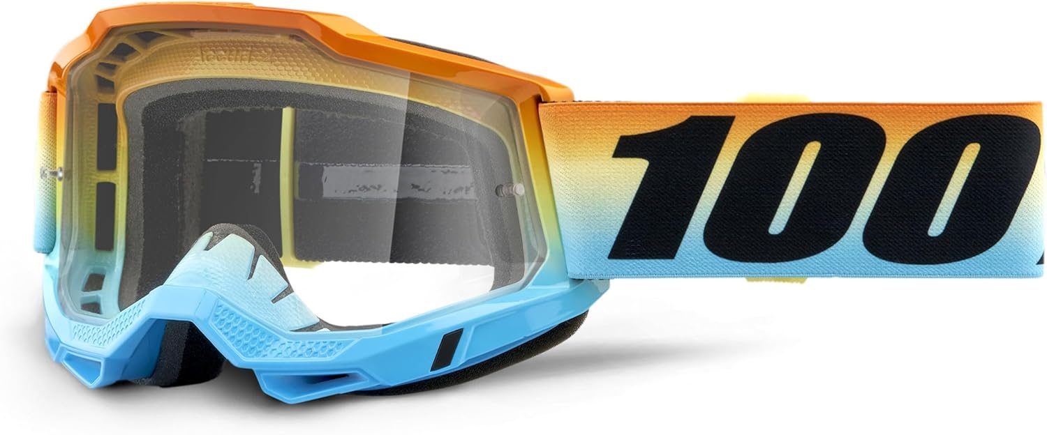 100% Accuri 2 Motocross & Mountain Biking Adult Goggles (Sunset - Clear Lens)