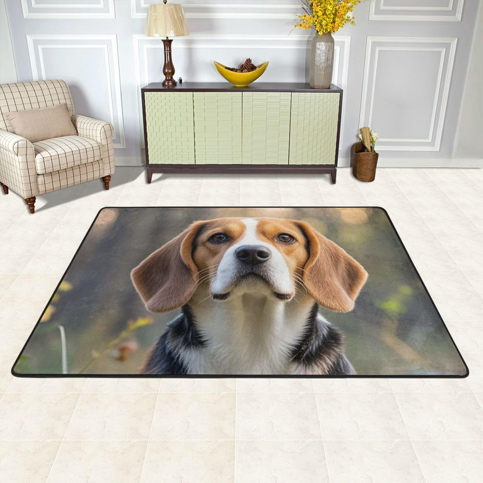Paillasson motif beagle mignon pour une atmosphère accueillante et joyeuse sur la terrasse