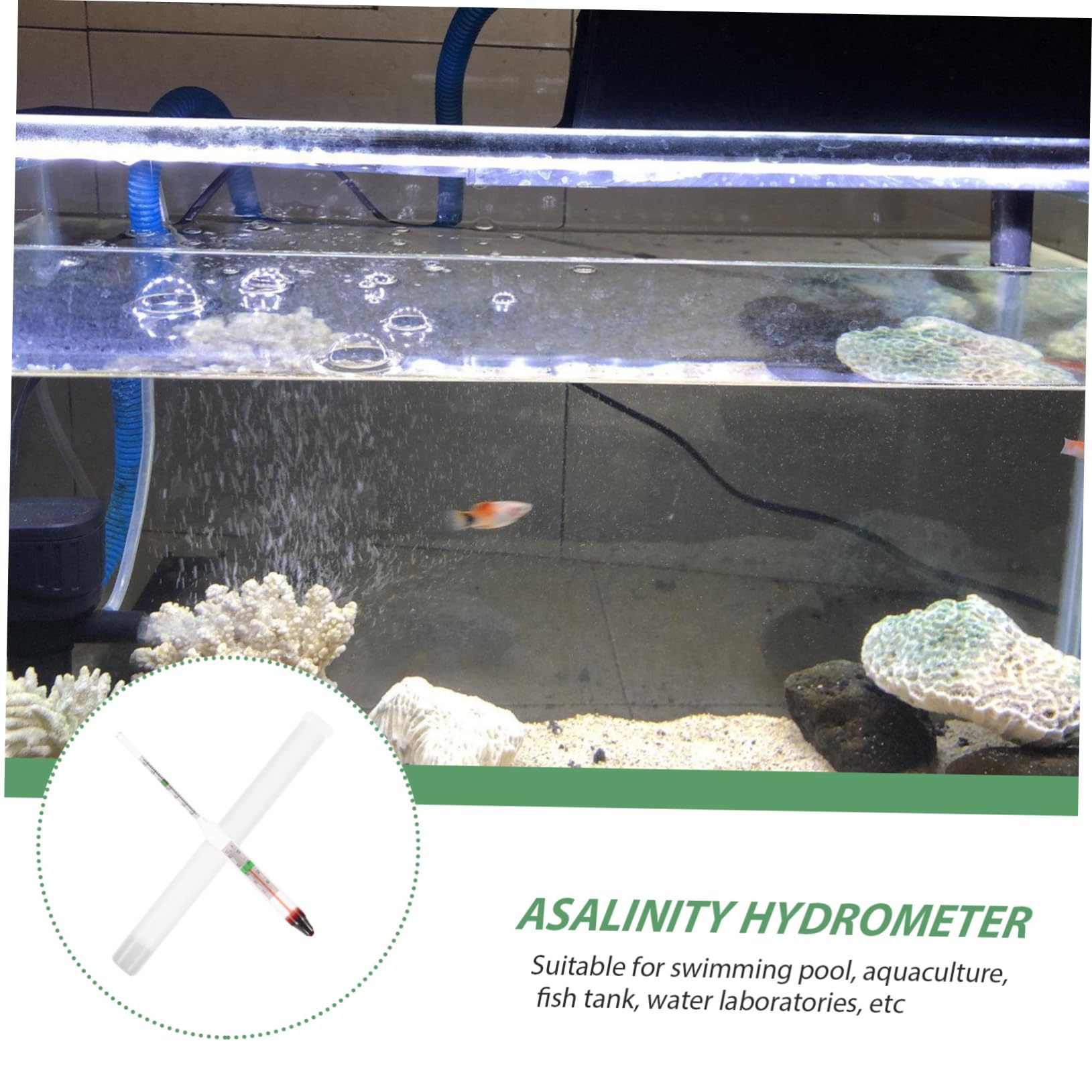 1 Set Aquarium Densimeter Sea Water Salalimeter Aquarium Hydrometer Test Kit Aquarium Water Measurement Tester Saltwater Gravimeter Kit - Image 3