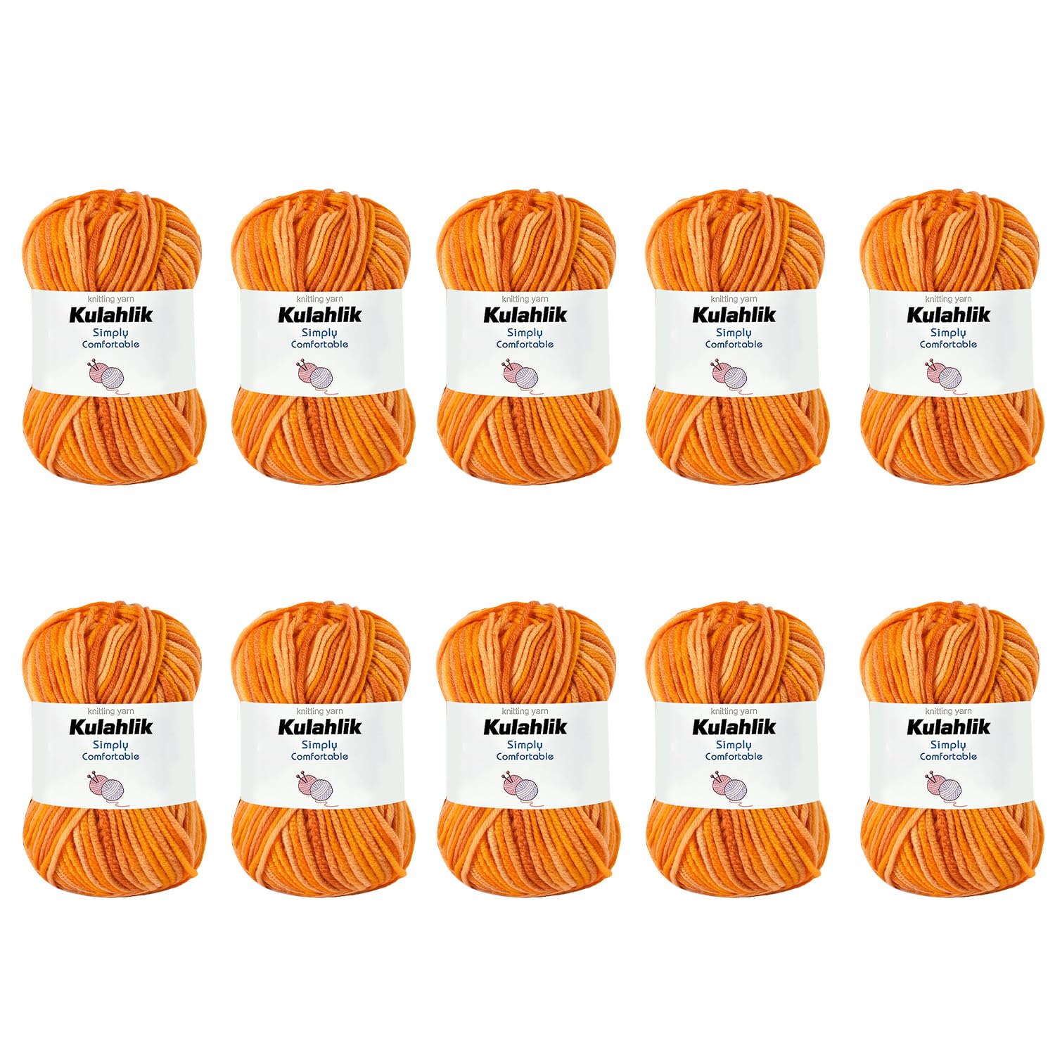 250g(5x50g) Acrylic Yarn for Crochet/Knitting, Colorful Gradient Yarn Thread, 5 Rolls Skeins, Perfect for Any Knitting Crochet and Crafts Mini Project — view 108
