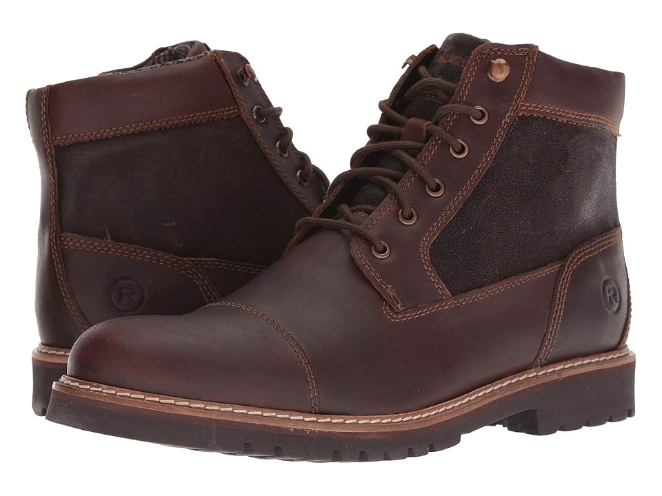 

Rockport Marshall Rugged Cap Toe (Saddle Brown) Men's Shoes