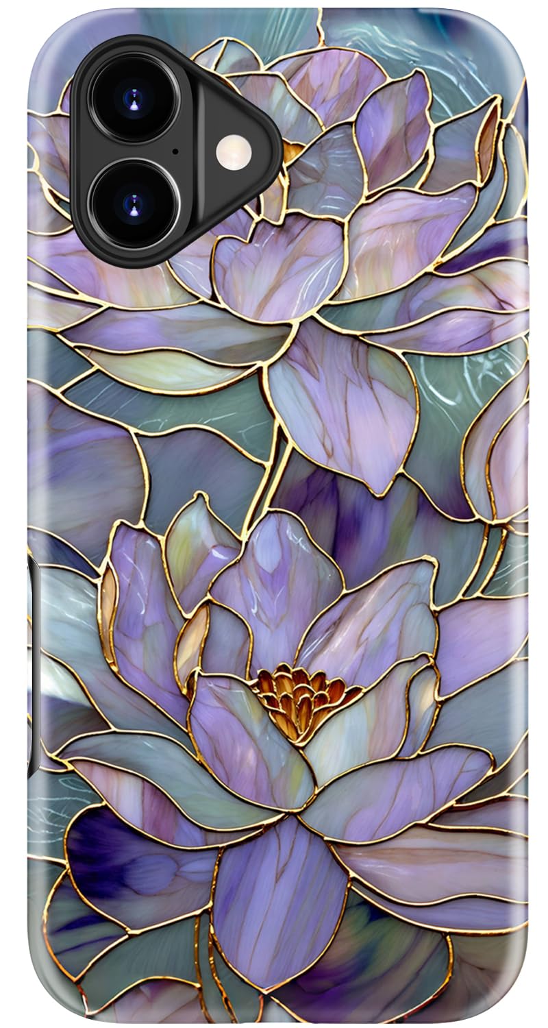 Goodon for iPhone 17 Pro Max Case Cute, Preppy Floral Design,Slim Silicone Protective Hard Cover, Wireless Charging Compatible Aesthetic Glossy Y2K Phone Cases for Women Girls, Marbled Floral Veins — view 49