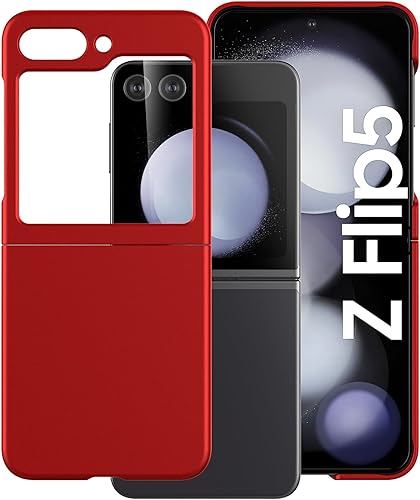 Miniatura 2 de Funda para Samsung Galaxy Z Flip 5 (2023) con protector de pantalla de cubierta, funda delgada para teléfono de PC dura para Galaxy Z Flip5 -