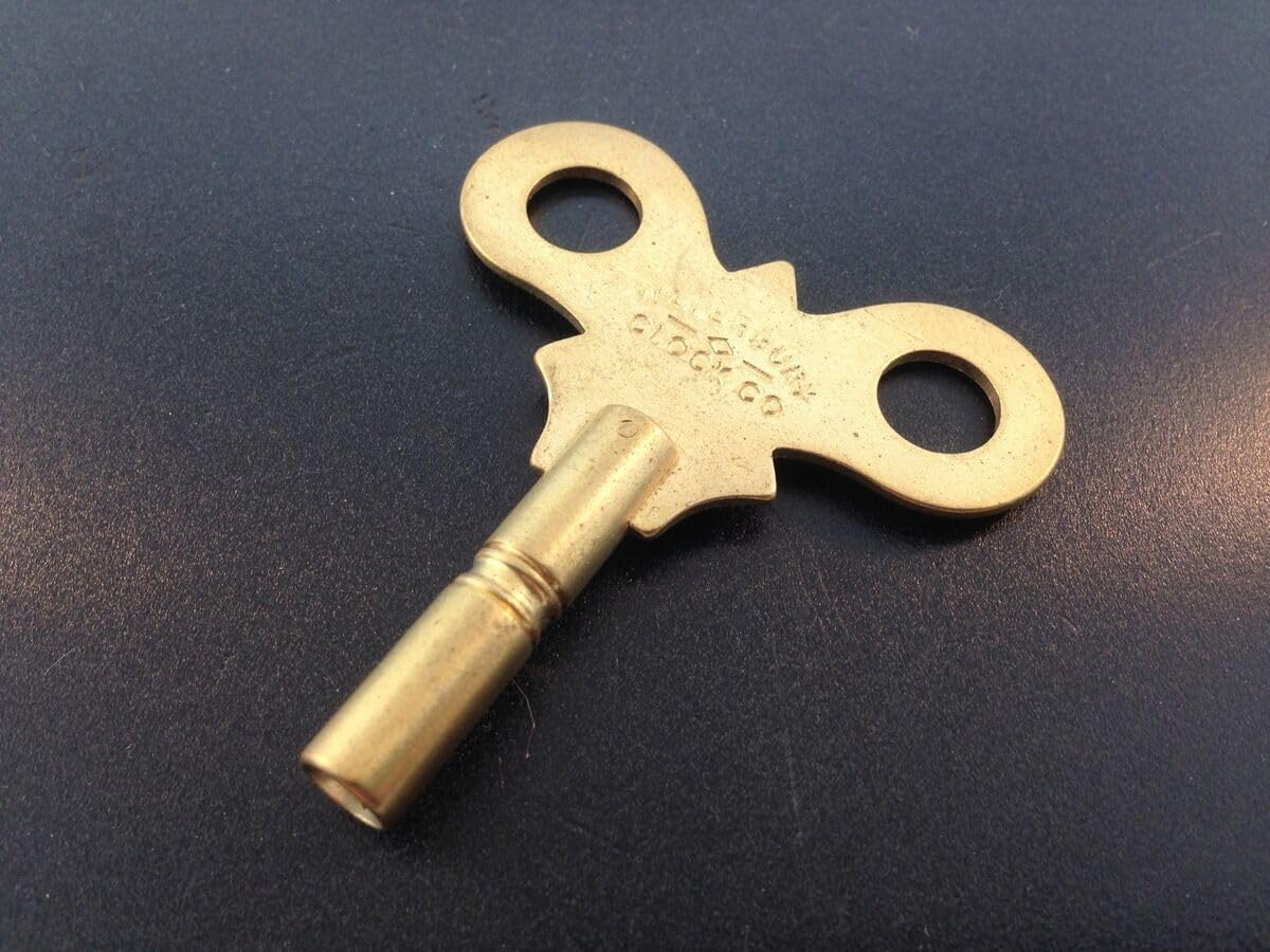 Replacement Part for Antique Waterbury Clock Key N6 Key 3.6mm Solid Brass DIY Clock Assembly Kit – Build Repair with Durable Parts and Precision Tools