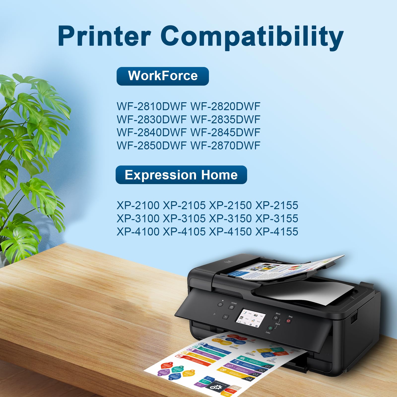 Jagute 603XL Cartucce 603 Compatibili per Epson 603 XL Multipack per Expression Home XP-2100 XP-3100 XP-4100 Workforce WF-2810 XP-2105 XP-2150 XP-3105 XP-3150 XP-4105 XP-4150 WF-2830 WF-2850 (12-Pack)