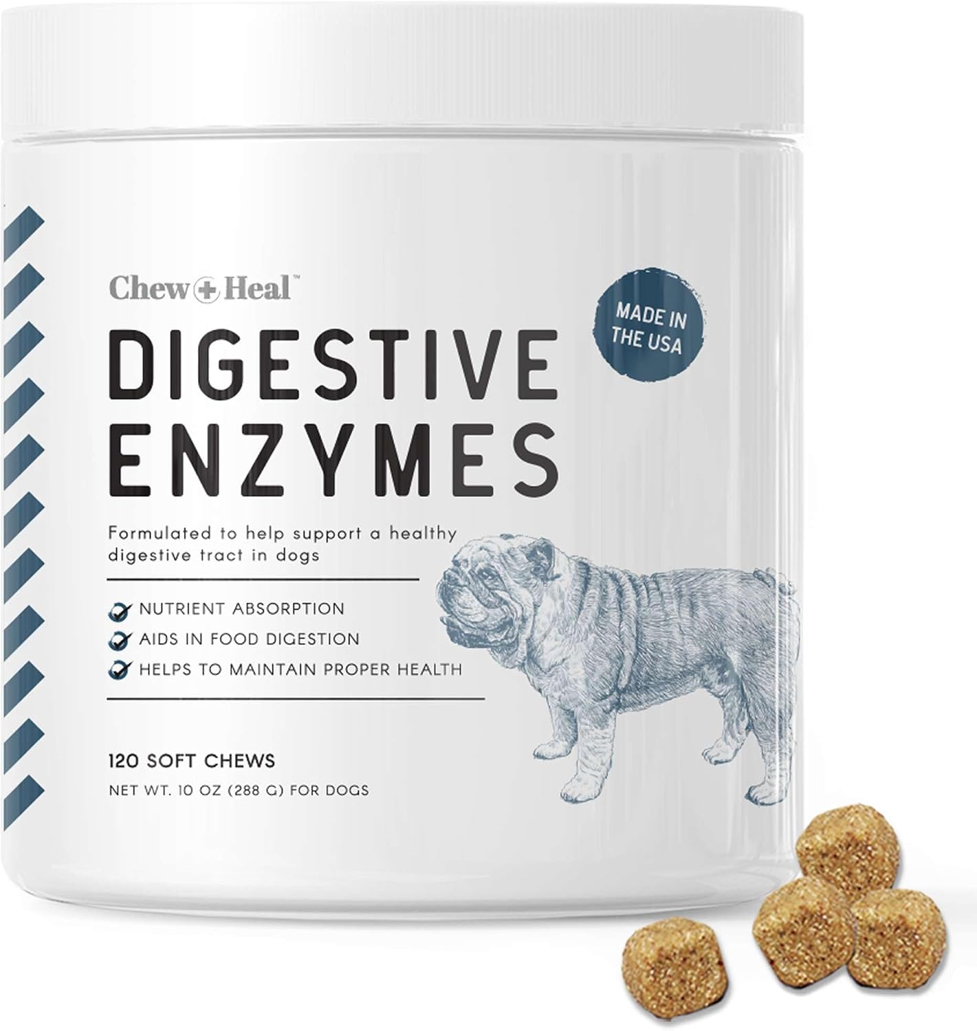 Digestive Enzymes with Probiotics for Dogs - 120 Soft Chews - Supports Healthy Digestive Tract, Helps Nutrient Absorption, Food…