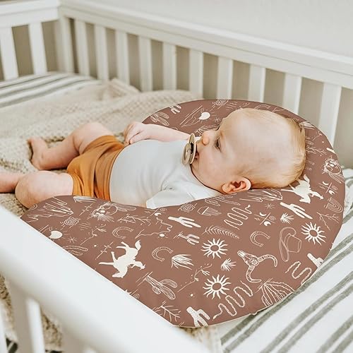 Miniatura 5 de Western Cowboy - Fundas de almohada de lactancia para niños y niñas, cactus del oeste salvaje, serpiente, ganado, cráneo, sol, lactancia, almohadas