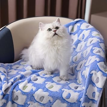 Luciphia 3 Pack Cute Dog Blankets Soft Fleece for Small Puppy Cat,23x16 | Fuzzy Flannel Small Pet Blanket Washable, Cute Elephant Print for Crate Car Bed. Puppy Essential,Cat Stuff Gifts,Small