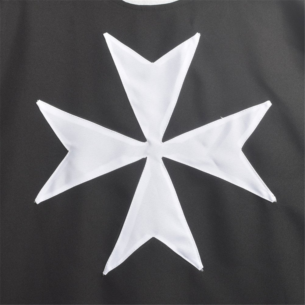 BLESSUME Medievale templare Cavaliere Tunica Mantello Cintura Cosplay Costume Impostato